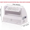 40W Rotate IV Series - LED Wall Pack | 5,700 Lumens, Color Selectable 30K/4000K/50K, Rotating Panels, DLC Premium 5.1, White