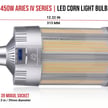 450W Aries IV Series - LED Corn Bulb | 277-480V, E39, 58,300 Lumens, Color Selectable 30K/40K/50K