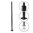 30 Foot Light Pole- 5 inch Square Tube light Pole - Black - Premium Surface Mount Light Poles