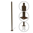 12 Foot Light Pole - 4 inch Square Anchor Base Pole - Dark Brown/Bronze Housing