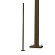 12 Foot Light Pole - 4 inch Square Anchor Base Pole - Dark Brown/Bronze Housing