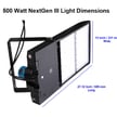 500W NextGen III Series - LED Flood Light | With Photocell, 70,000 Lumen, 5000K, Flood Mount, Black