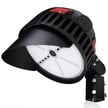 StadiumPro V Series - Light Pole Package | 2 x 500 Watt Sports Light 40° Lens + Double Tenon Adapter, Black Bullhorn