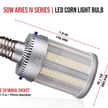 50W Aries IV Series - LED Corn Bulb | 277-480V, E39, Wattage Selectable, 7,250 Lumens, 5000K