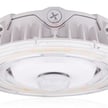 55W Radium II Series - Motion Sensor LED Canopy Light | 8,200 Lumens, Color Selectable 30K/40K/50K, Round Design, DLC Premium 5.1, White