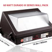 60 Watt LED Wall Pack  - 8,700 Lumens - 3000K - Semi Cut Off - Durado III Series - DLC 5.1 Premium - With Photocell
