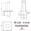 Tenon Adapter | For 4 inch Square Pole, Light Pole Adapter for Slip Fit Mounts, Bronze