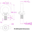 100W-240W Corvus & Titan Series - Replacement Eye Bolt | M12 Replacement for Select LED UFO High Bay Lights