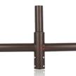 Triple Bullhorn Mount | Triple Tenon Adapter, 3 Light Pole Adapter for Slip Fit, Goes Over Tenon 2 3/8 inch, Bronze/Brown