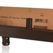 Quad Bullhorn Mount | Quad in-line Tenon, Low Profile, 4 Light Head Pole Adapter, Brown