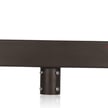 Quad Bullhorn Mount | Quad in-line Tenon, Low Profile, 4 Light Head Pole Adapter, Brown