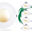 8-Pack - 22W Kalo XO Series - Commercial LED Ceiling Down Light | 6 Inch, Color Selectable 27K/30K/35K/40K/50K