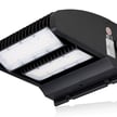 80W Rotate IV Series - LED Wall Pack | 11,400 Lumen, Color Selectable 3000K/4000K/5000K, Rotating Panels, DLC Premium 5.1, Black