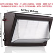 80 Watt - LED Wall Pack Wattage Selectable - Color Selectable 30K/40K/50K - Semi Cut Off - Durado III Series - DLC 5.1 Premium - With Photocell