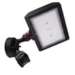80W Kivo II Series - Motion Sensor LED Flood Light | 11,600 Lumens, Wattage & Color Selectable 30K/40K/50K, Cover Plate, Black, DLC Premium 5.1