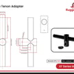 NextGen IV Series - Light Pole Package | 2 x 300 Watt Parking Lot Light + Double Tenon Adapter, Bronze