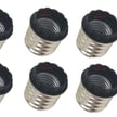 E39 to E26 Socket Adapter - 6 Pack - Use Any E26 Standard Base Bulb in an E39 Large Mogul Base Socket