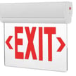 LED Emergency Exit Sign - Red - 3 Watts - Battery Backup Included - Fire Resistant - Clear - 5000K 
