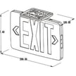 LED Emergency Exit Sign - Red - 4 Watts - Battery Backup Included - Fire Resistant - 5000K - 90 Min Battery Life
