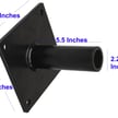 Wall Bracket for Slip Fit Lights (Wall Bracket to Slip Fit Mount (2 3/8inch)   Straight Out