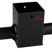Double Tenon Adapter | For 4 inch Square Pole, Light Pole Adapter for Slip Fit Mount, Black