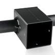 Double Tenon Adapter | For 4 inch Square Pole, Light Pole Adapter for Slip Fit Mount, Black