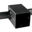Quad Tenon Adapter | For 4 inch Square Pole, 4 Light Pole Adapter for Slip Fit Mount, Black