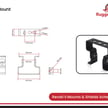 Revati II Series - Yoke/Trunnion Mount | For Revati II LED Parking Lot Lights, Black