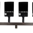 NextGen IV Series - Light Pole Package | 4 x  300 Watt Parking Lot Light + Quad-in-line Tenon Adapter, Black