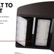 120W Rotate IV Series - LED Wall Pack | With Photocell, 5000K, Rotating Panels, DLC Premium 5.1, Brown