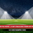 StadiumPro V Series - Light Pole Package | Great for Stadium Lighting, 4 x 60 Foot Sports Light Pole with Cross Beams + 40 x 500W LED Sports Light