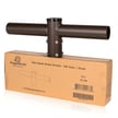 Dual Bullhorn Mount | Double Tenon Adapter for 2 3/8 inch Round Pole, Single Tenon to Double, 180 Degree Spoke, Light Pole Adapter for Slip Fit Mount, Bronze/Brown