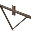 Wood Pole Light Bracket - Four Light Version  - Brown Housing 