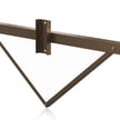 Wood Pole Light Bracket - Four Light Version  - Brown Housing 