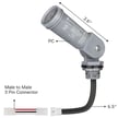 Photocell for Tengara Series Transformer - 120VAC Photocell - Light Sensor Switch - Swivel Mount - 3 Pin Connector 