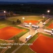 40 Foot Stralos Series - Stadium Light Pole | High Mast Steel Pole, Soccer or Football Field Ready, Crossbeams Included