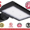 80W Kivo II CS Series - LED Flood Light | With Photocell, 11,600 Lumens, Color Selectable 30K/40K/50K, Yoke Mount, DLC Premium 5.1