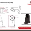 NextGen IV Series - Yoke/Trunnion Mount | For Revati II Shoebox, YM1, Brown Color