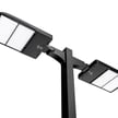 NextGen IV Series - Parking Lot Light Package | 1 x 15 Foot Pole + 2 of the 300W Parking Lot Lights with Photocell, Black
