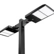 NextGen IV Series - Parking Lot Light Package | 1 x 15 Foot Pole + 2 of the 300W Parking Lot Lights with Photocell, Black