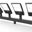 NextGen IV Series - Light Pole Package | 4 x  300 Watt Parking Lot Light + Quad-in-line Tenon Adapter, Black