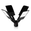 NextGen IV Series - Parking Lot Light Package | 4 of the 300W Lights with Photocell + Compact Quad Tenon Adapter, Black