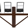 NextGen IV Series - Light Pole Package | 4 x 300W Parking Lot Light + Wood Pole Bracket for 4 Lights, Black