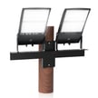 Wood Pole Bracket - Dual Light Version  - Black Housing