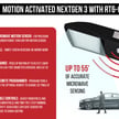 300W NextGen IV Series - Motion Sensor LED Parking Lot Light | 277-480V, 45,000 Lumen, Shoebox, Color Selectable 30K/40K/50K, Slip Fit, Black