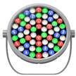 150 Watt LED Spot Light - RGBW - 15,000 Lumen - 3 Degree Beam Angle - Flood Mount - Without photocell 