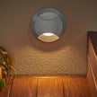 8 Pack-2W Stella Terra Series - LED Deck Light | Round Design, 2700K, 12-15V DC Low Voltage, Silver