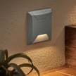 8 Pack-2W Stella Terra Series - LED Deck Light | Square Design, 2700K, 12-15V DC Low Voltage, Silver