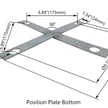 Round Steel Light Pole Cross Screw Positioning Plate 30FT