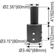 Tenon Adapter | For 3 inch Round Pole, Low Profile, Light Pole Adapter for Slip Fit, Bronze